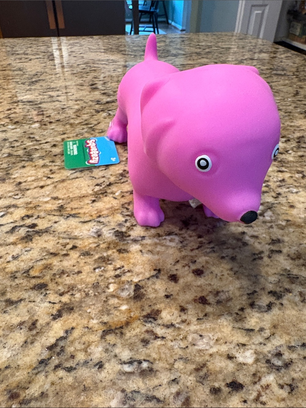 Pink Squeaky hot Dog Toy for Kids - Soft Squeaker Plush